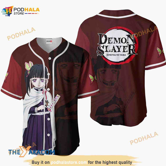 Kanao Tsuyuri Kimetsu Anime 3D Baseball Jersey Shirt