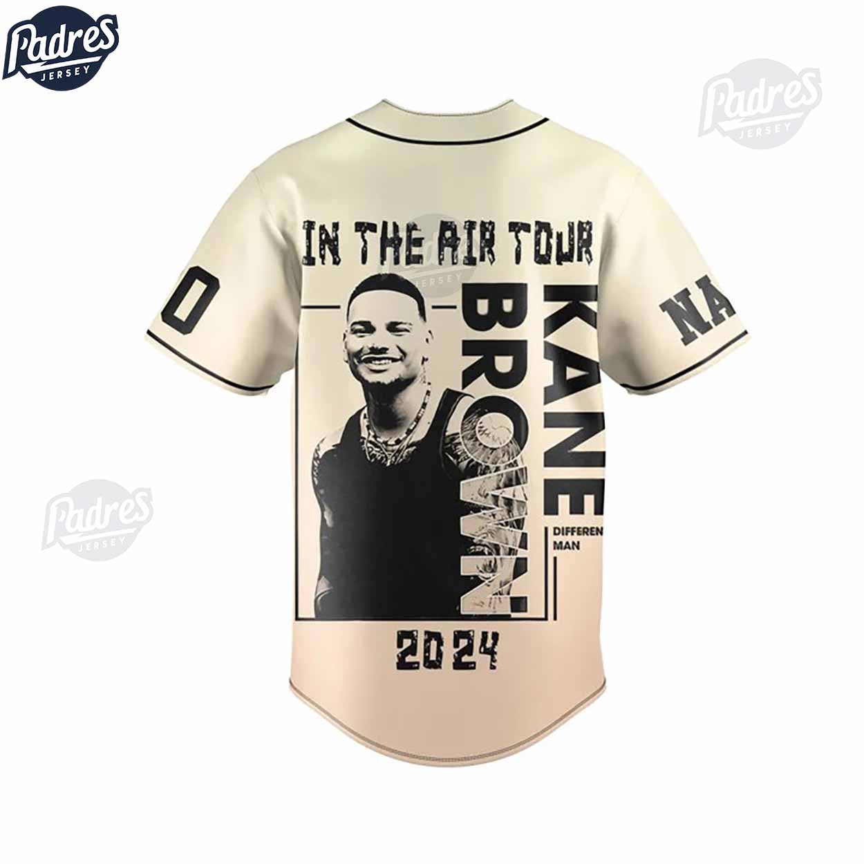 Kane Brown In The Air Tour Custom Baseball Jersey - Padres Jersey Oasis: Elevate Your Baseball Style Game... (Image 2)