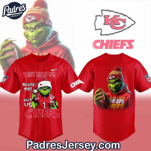 Kansas City Chief x The Grinch Christmas baseball Jersey Outfit - Padres Jersey Oasis: Elevate Your Baseball... (Image 1)