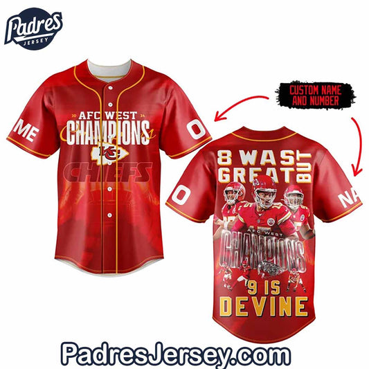 Kansas City Chiefs AFC West Champions Baseball Jersey Outfit - Padres Jersey Oasis: Elevate Your Baseball Style... (Image 1)