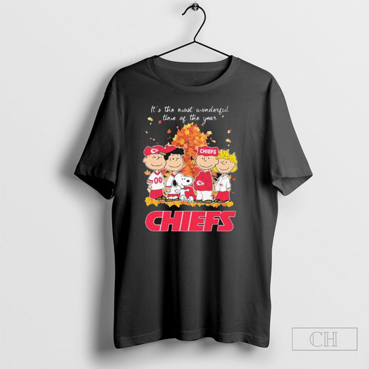 Kansas City Chiefs And Peanuts Character Its The Most Wonderful Time Of The Year