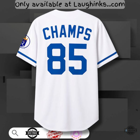 Kansas City Royals 85 Championship Replica Baseball Jersey Shirt Giveaway July 28Th