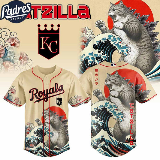 Kansas City Royals MLB X Catzilla Personalized Baseball Jersey - Padres Jersey Oasis: Elevate Your Baseball Style Game...