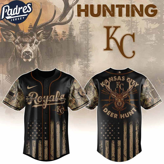 Kansas City Royals MLB X Deer Hunting Personalized Baseball Jersey - Padres Jersey Oasis: Elevate Your Baseball... (Image 1)