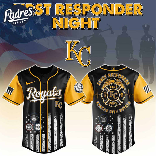Kansas City Royals MLB x First Responders Baseball Jersey - Padres Jersey Oasis: Elevate Your Baseball Style... (Image 1)