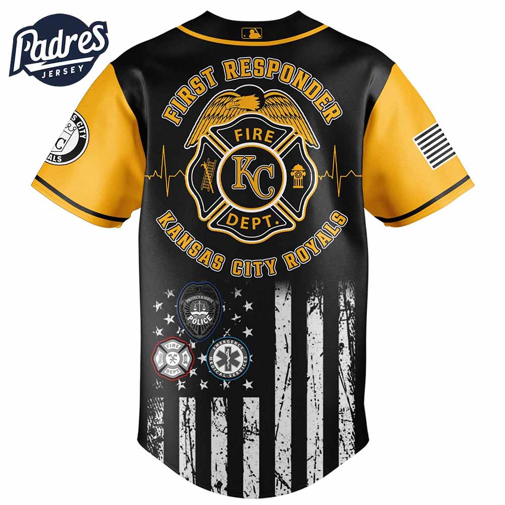 Kansas City Royals MLB x First Responders Baseball Jersey - Padres Jersey Oasis: Elevate Your Baseball Style... (Image 2)