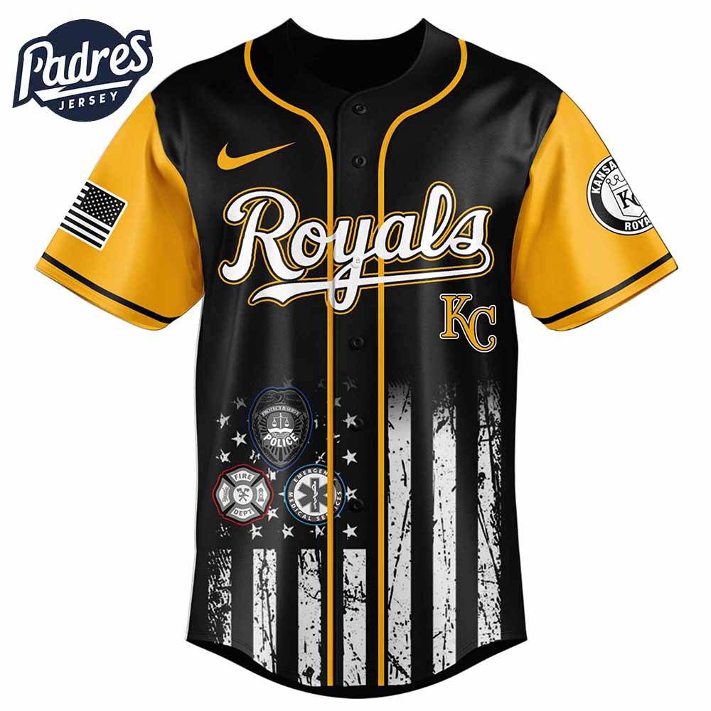 Kansas City Royals MLB x First Responders Baseball Jersey - Padres Jersey Oasis: Elevate Your Baseball Style... (Image 3)