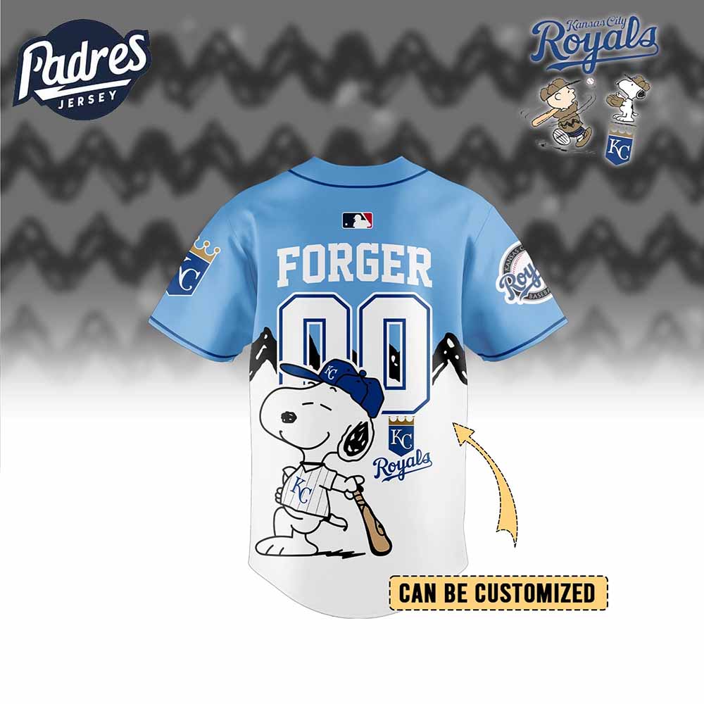 Kansas City Royals x Peanuts Personalized Baseball Jersey For Fans - Padres Jersey Oasis: Elevate Your Baseball... (Image 2)