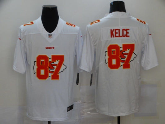 Kansas City Chiefs #87 Travis Kelce White Shadow 338