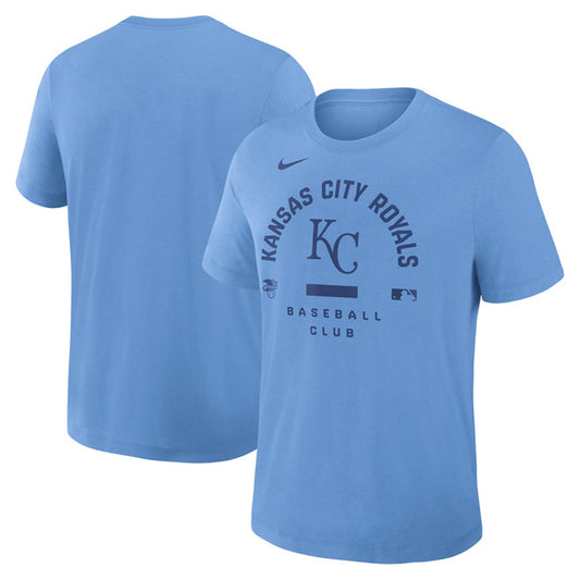 Kansas City Royals Light Blue Collection Early Work Tri-Blend Dri-FIT T-Shirt