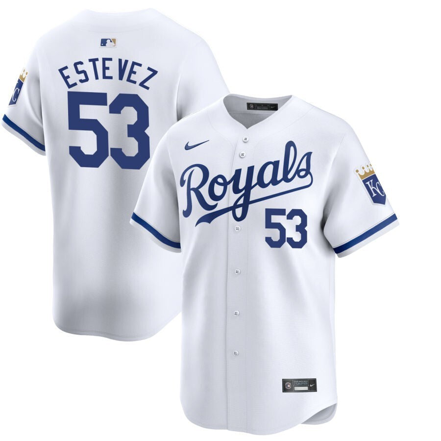 Kansas City Royals #53 Carlos Estevez White