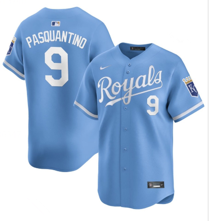 Kansas City Royals #9 Vinnie Pasquantino Light Blue 2024 Alternate Limited