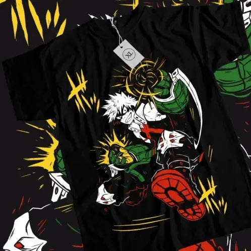 Katsuki Bakugo T-Shirt Manga My Hero Academia Anime Black Tshirt Tee All Size Hoodie, Sweatshirt | WearSparks.com