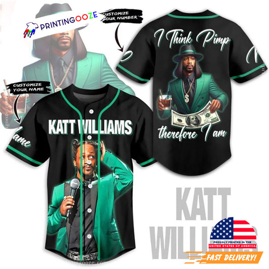 Katt Williams I Think Pimp Therefore I Am Custom Baseball Jersey