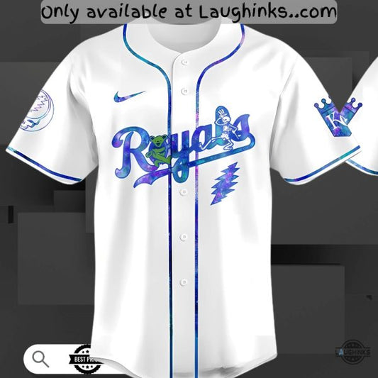 Kc Royals Grateful Dead Baseball Jersey Shirt 2025 Giveaway