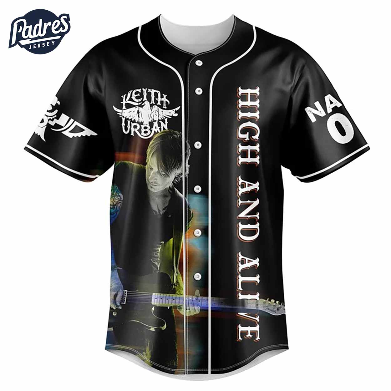 Keith Urban Baseball Jersey Outfit - High And Alive World Tours - Padres Jersey Oasis: Elevate Your Baseball... (Image 3)