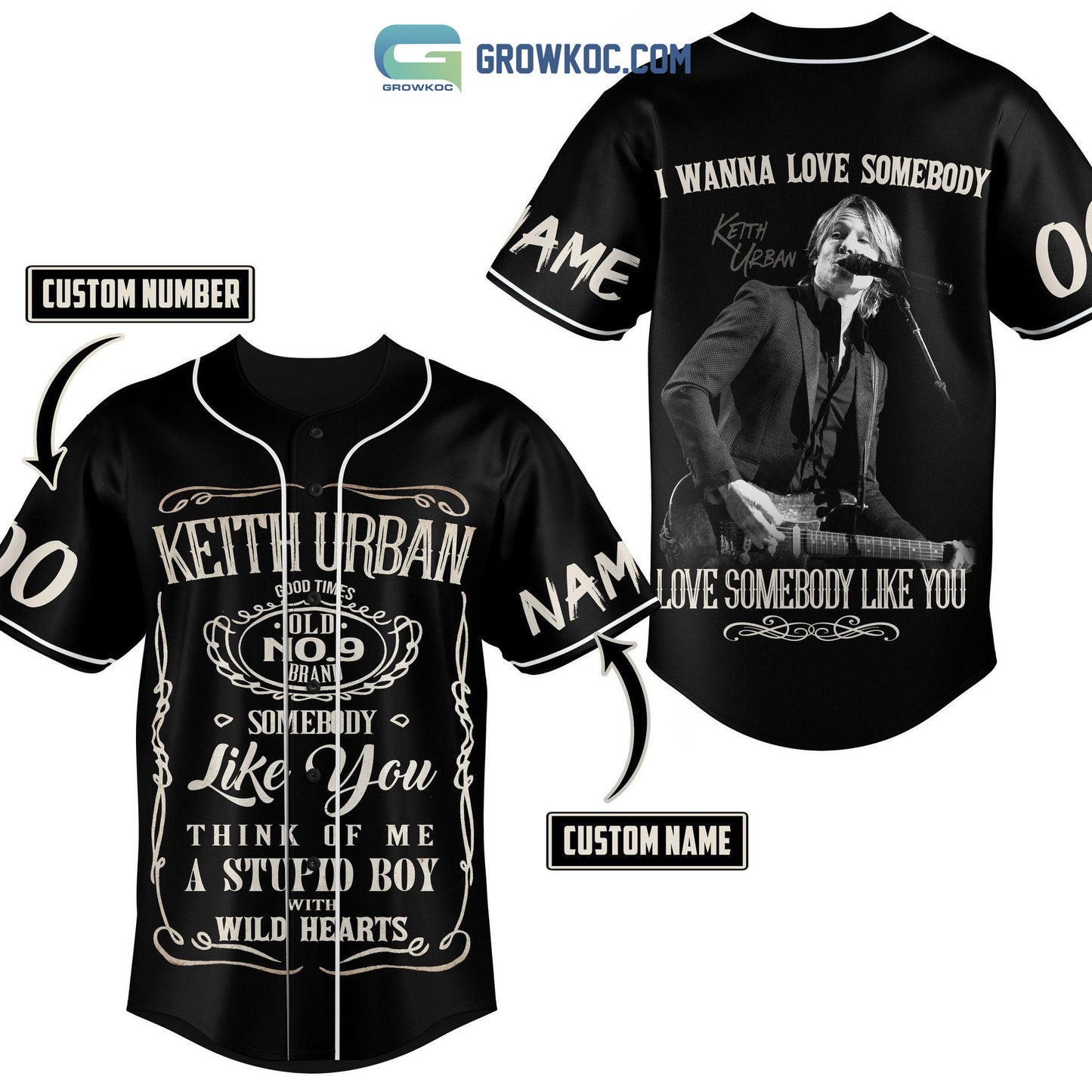 Keith Urban I Wanna Love Somebody Like You Personalized Baseball Jersey