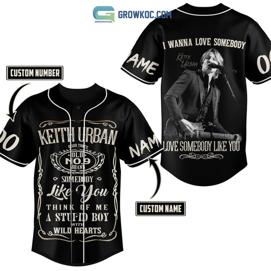 Keith Urban I Wanna Love Somebody Like You Personalized Baseball Jersey