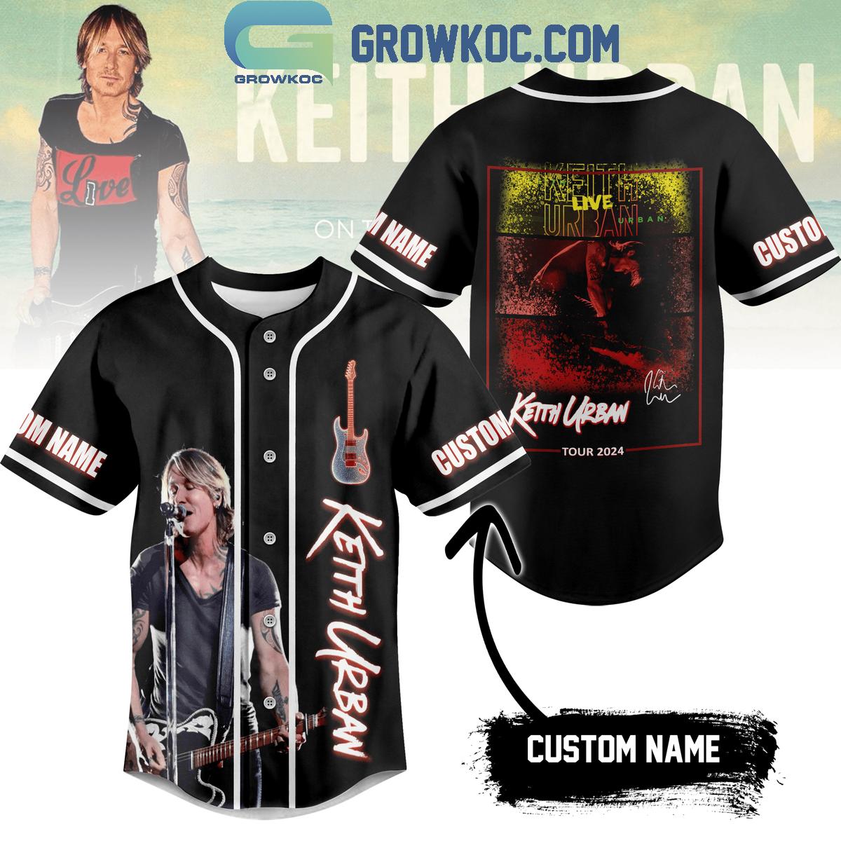 Keith Urban Tour 2024 Personalized Baseball Jersey