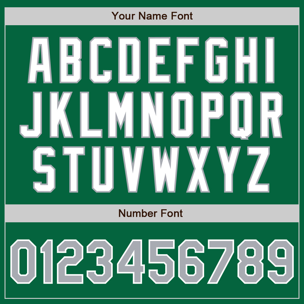 Custom Kelly Green Gray-White Authentic Baseball Jersey