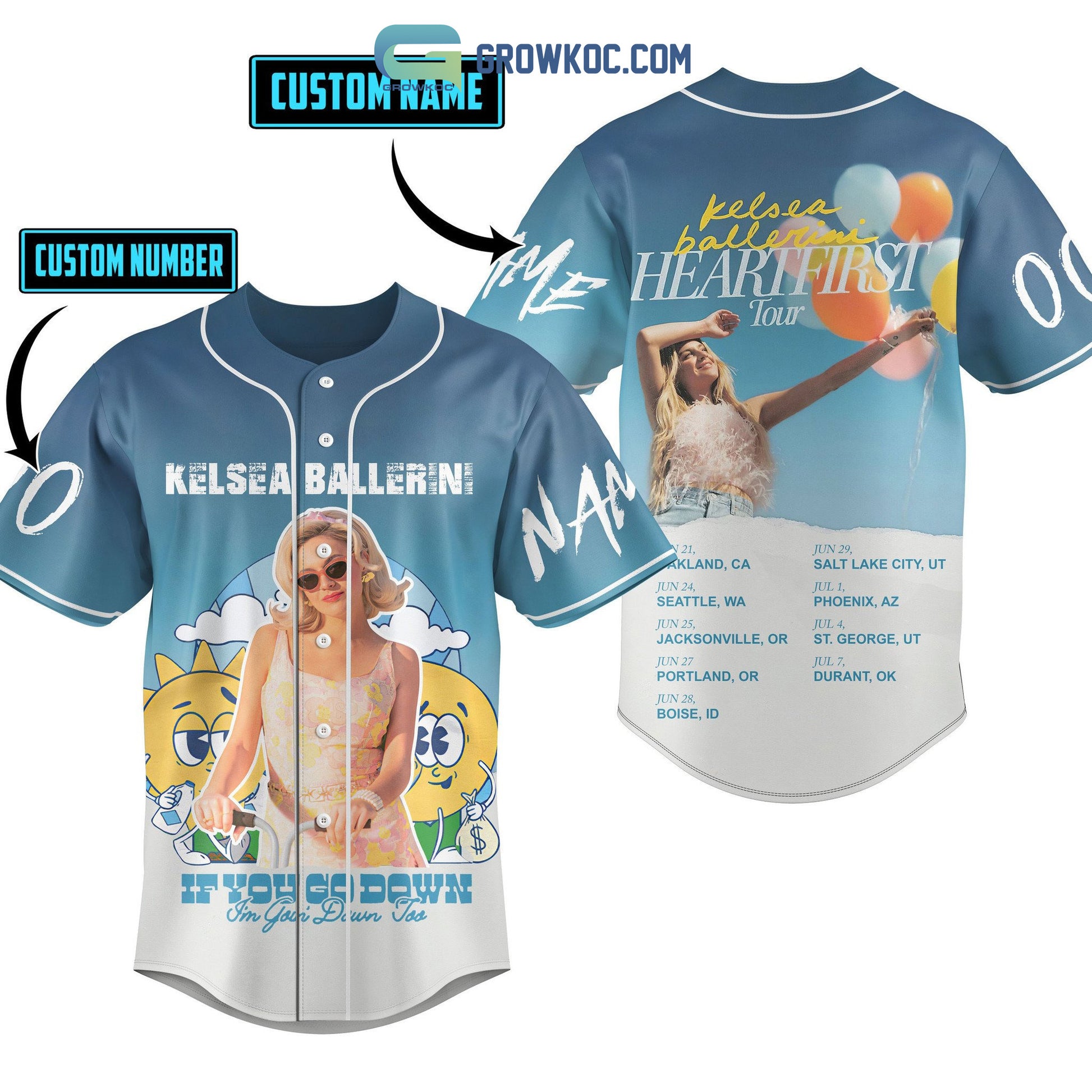 Kelsea Ballerini Heartfirst Tour Personalized Baseball Jersey