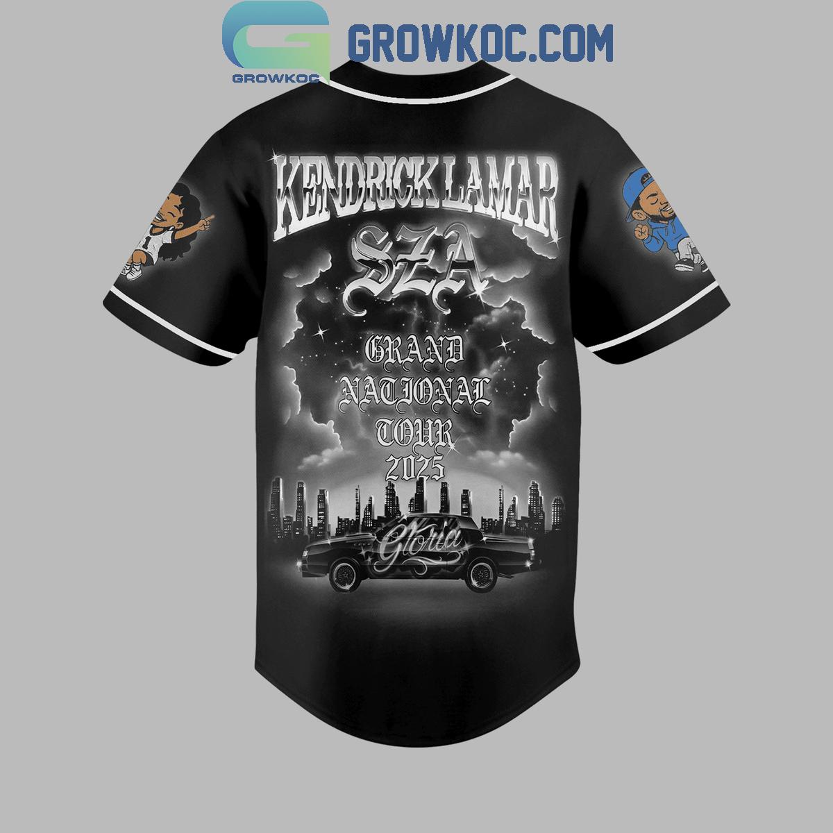 Kendrick Lamar And Sza Grand National Tour 2025 Baseball Jersey
