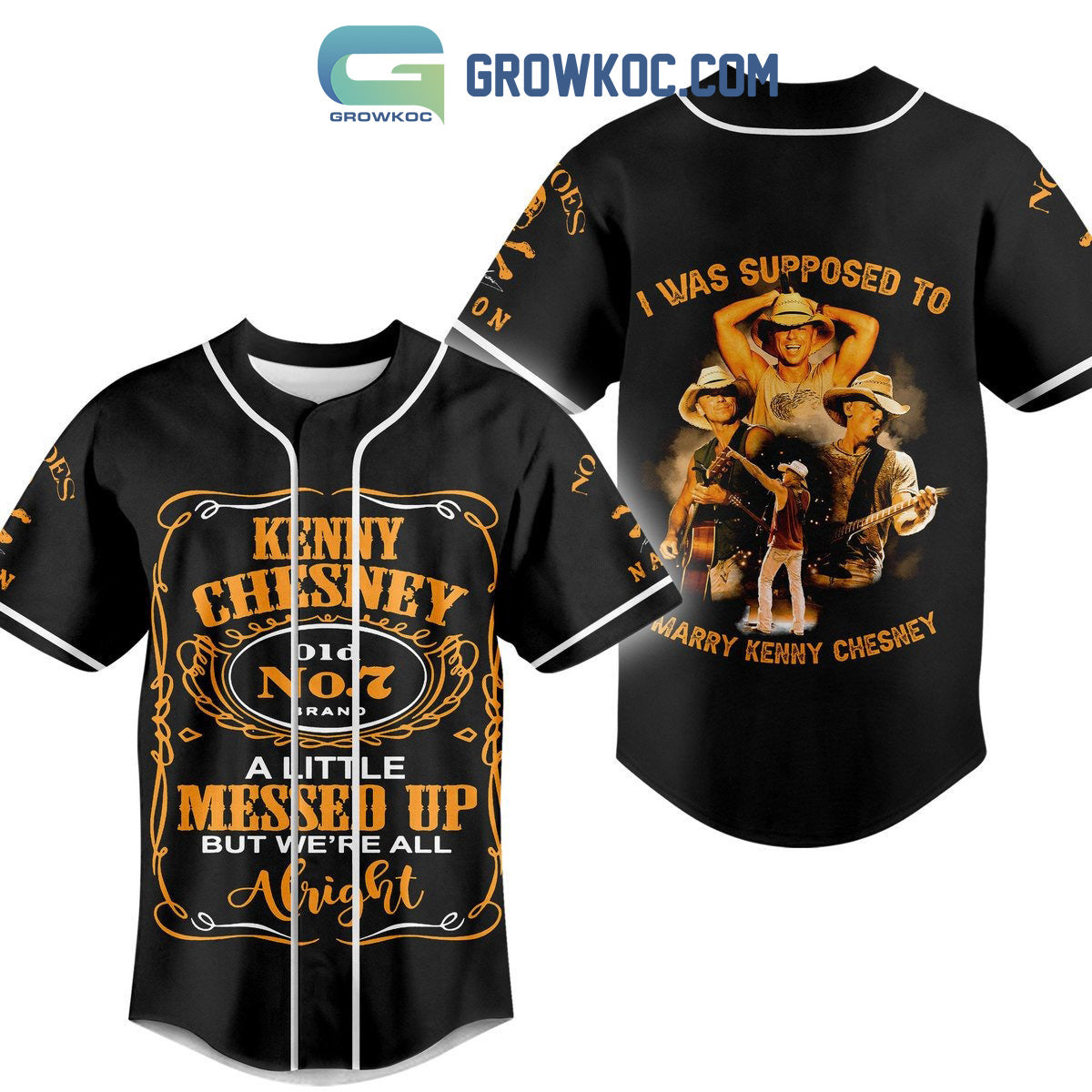 Kenny Chesney A Little Messed Up But We’re All Alright Personalized Baseball Jersey