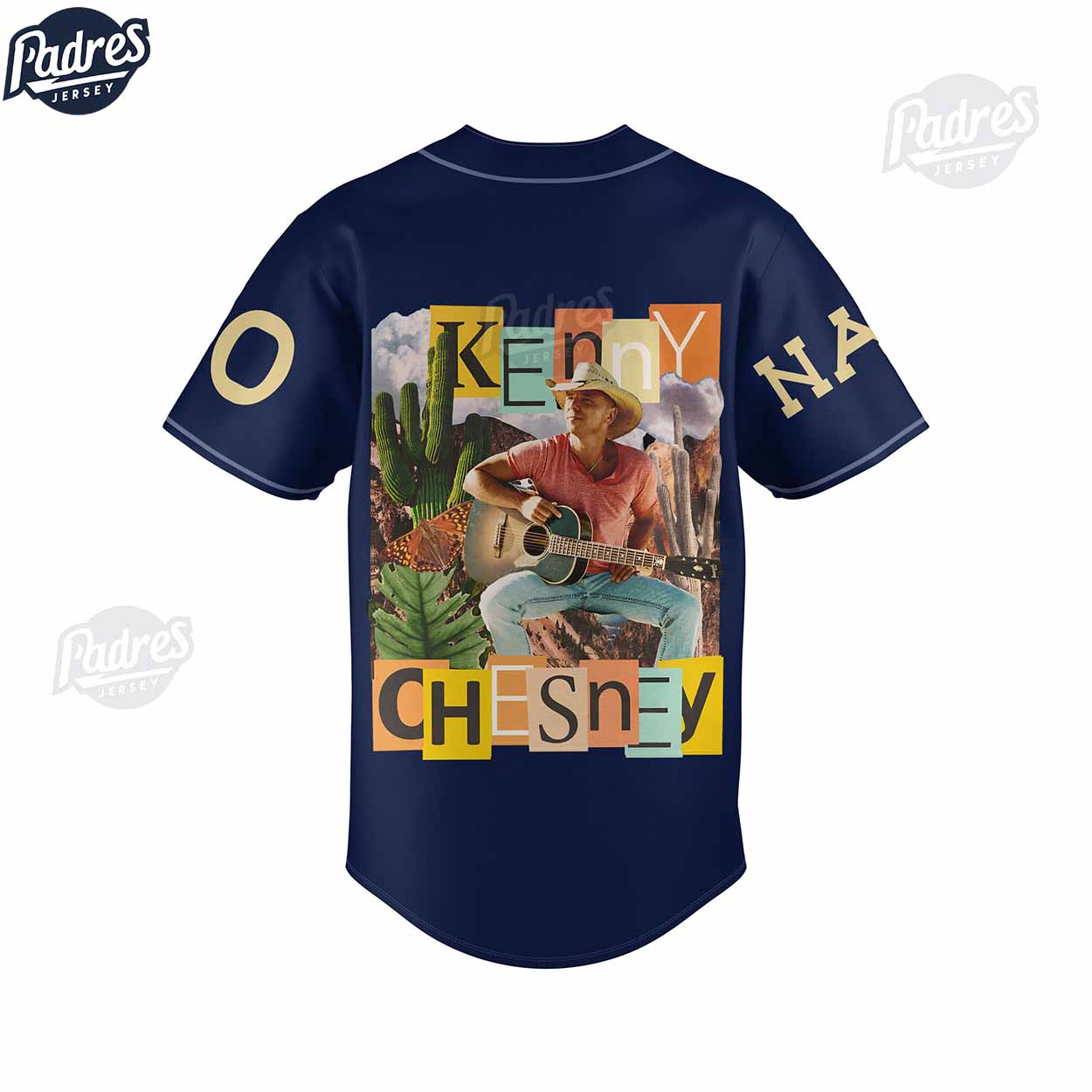 Kenny Chesney Live A Little Vacation Custom Baseball Jersey - Padres Jersey Oasis: Elevate Your Baseball Style... (Image 2)