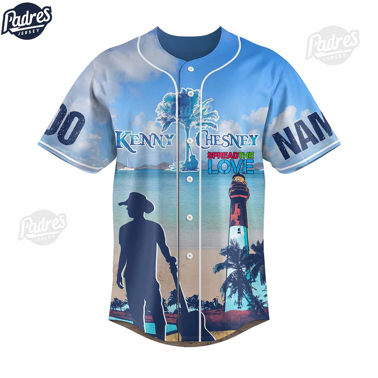 Kenny Chesney No Shoes Shirt No Problem Summer Beach Custom Baseball Jersey (Image 2)