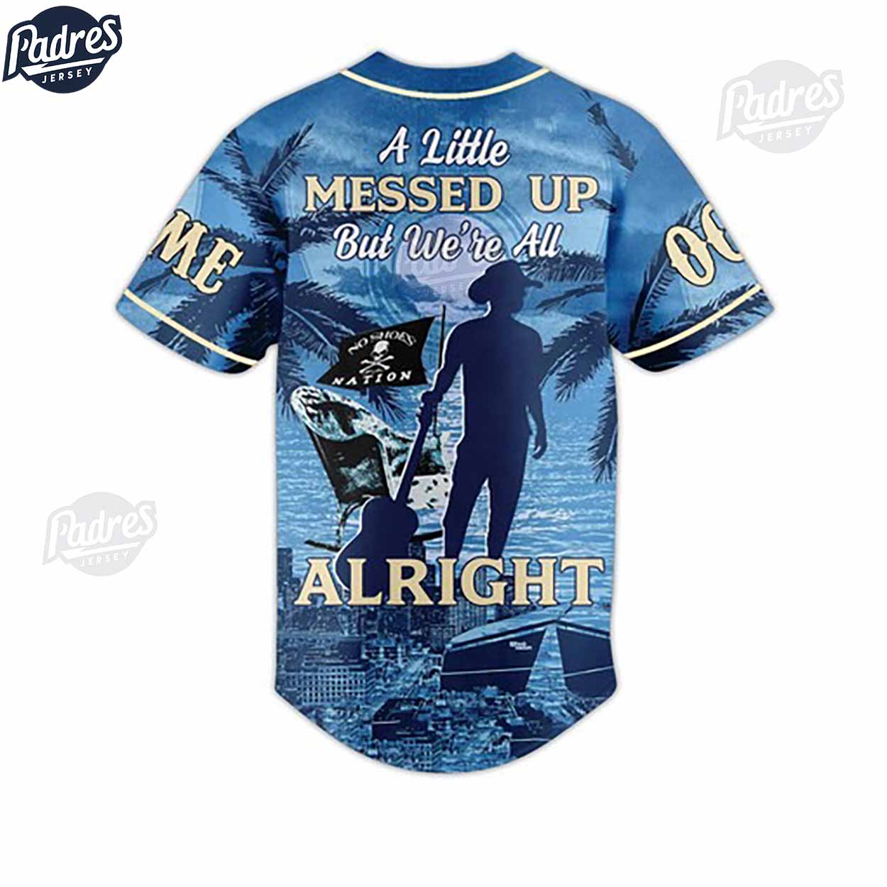 Kenny Chesney Tropical Custom Baseball Jersey - Padres Jersey Oasis: Elevate Your Baseball Style Game T-Shirts,... (Image 2)