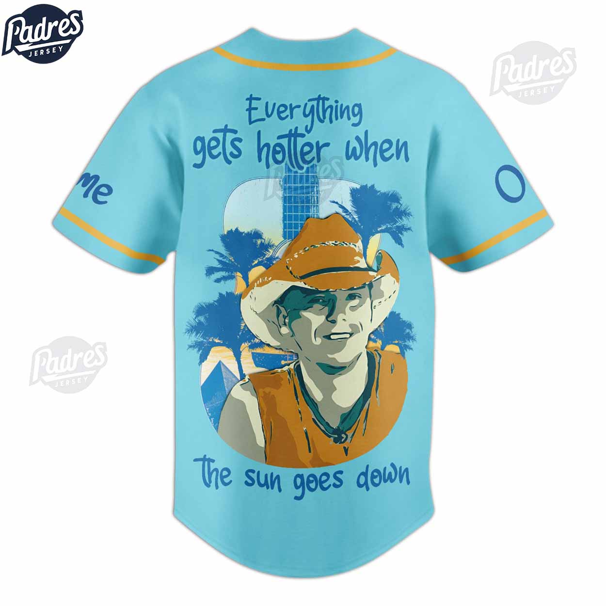 Kenny Chesney When The Sun Goes Down Custom Baseball Jersey - Padres Jersey Oasis: Elevate Your Baseball Style... (Image 2)