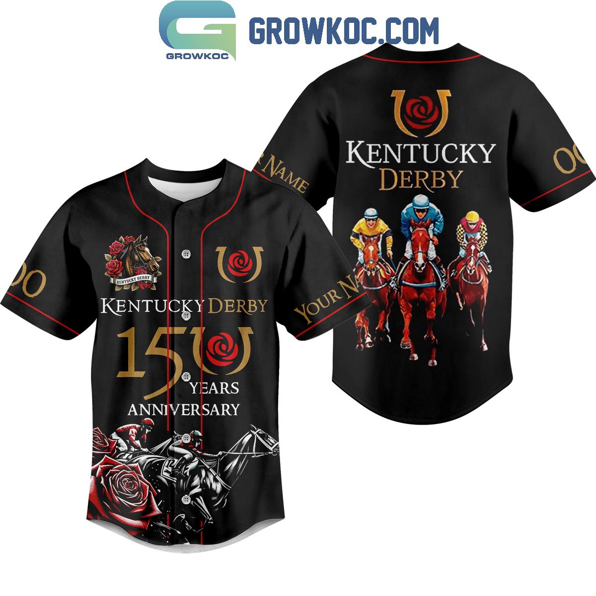 Kentucky Derby 150 Years Of Anniversary Personalized Baseball Jersey