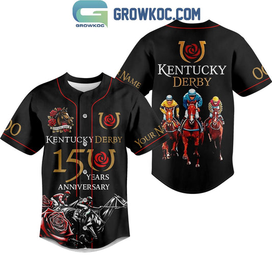 Kentucky Derby 150 Years Of Anniversary Personalized Baseball Jersey