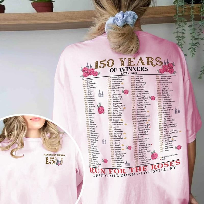 Kentucky Derby 150th Anniversary Comfort Color Shirt, Kentucky Derby Flowers Tee, Derby Horse Racing, Gift for Derby Fan...