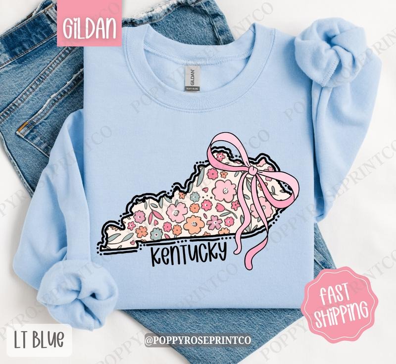 Kentucky Floral Sweatshirt, Cute Kentucky Sweatshirt, Kentucky State Sweatshirt T-Shirts, Hoodie | WearSparks.com