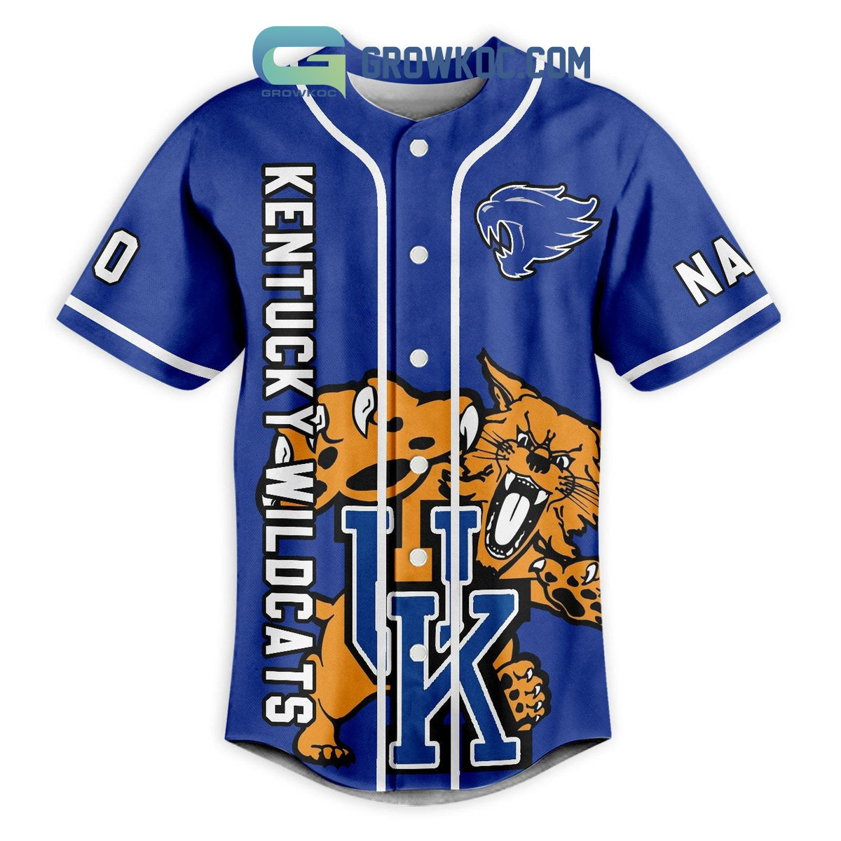 Kentucky Wildcats Go Big Blue Personalized Baseball Jersey