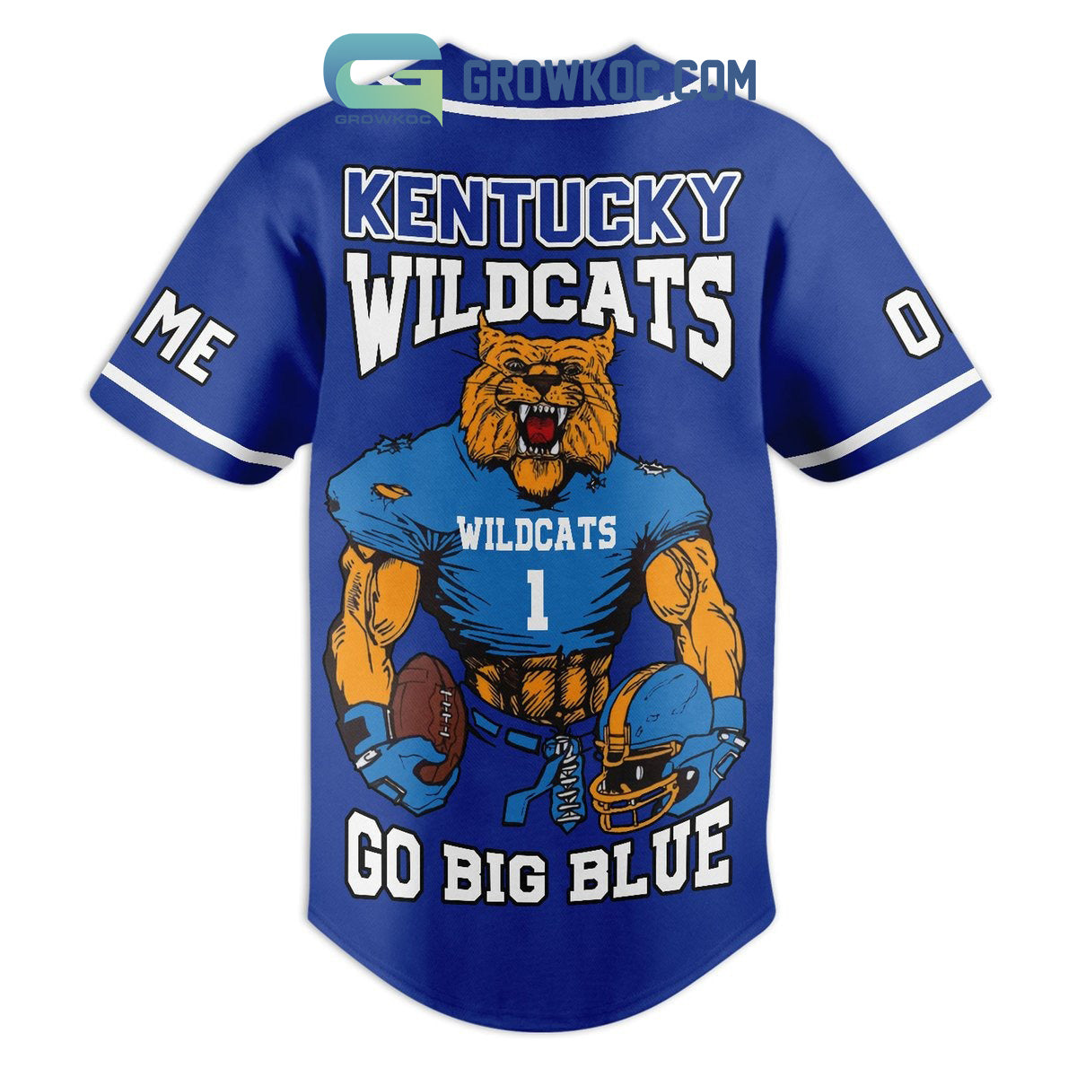 Kentucky Wildcats Go Big Blue Personalized Baseball Jersey