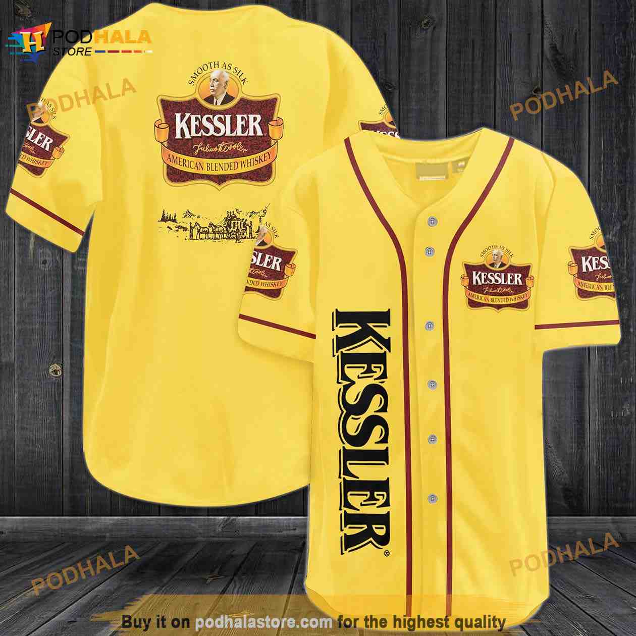 Kessler American Blended Whiskey 3D Baseball Jersey
