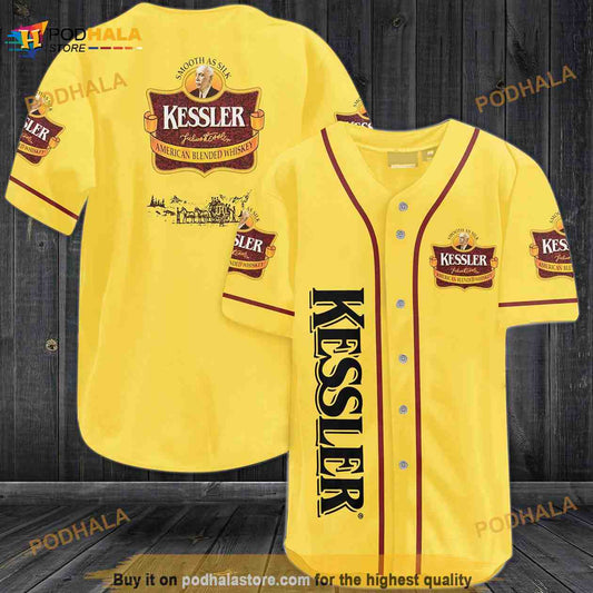 Kessler American Blended Whiskey 3D Baseball Jersey