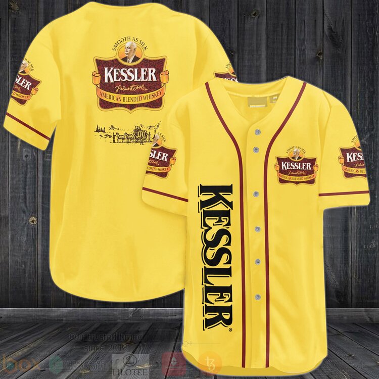 FASHION Kessler American Blended Whiskey Baseball Jerseys Botton Shirt