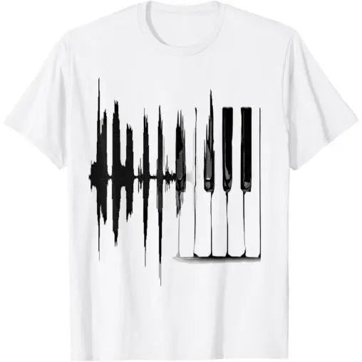 Keyboard Heartbeat Cool Piano and Organ Player Novelty Item T-Shirt Made in USA Hoodie, Sweatshirt | WearSparks.com