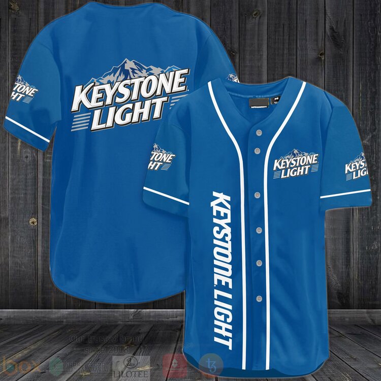 FASHION Keystone Light Baseball Jerseys Botton Shirt