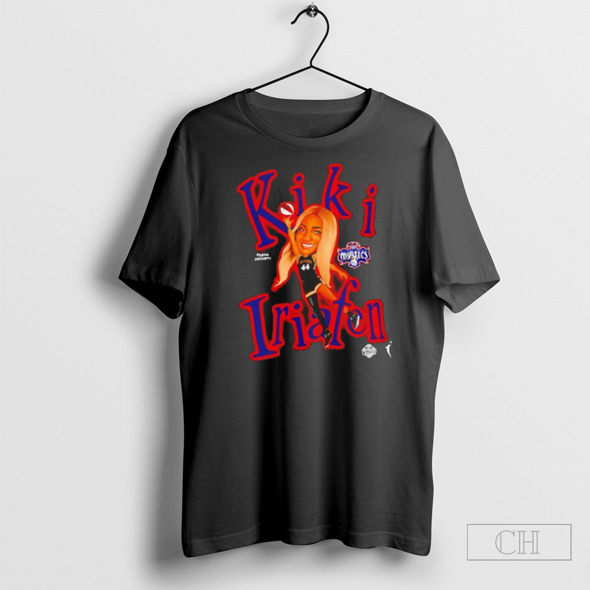 Kiki Iriafen Sketch Washington Mystics Wnba Caricature Tee Shirt