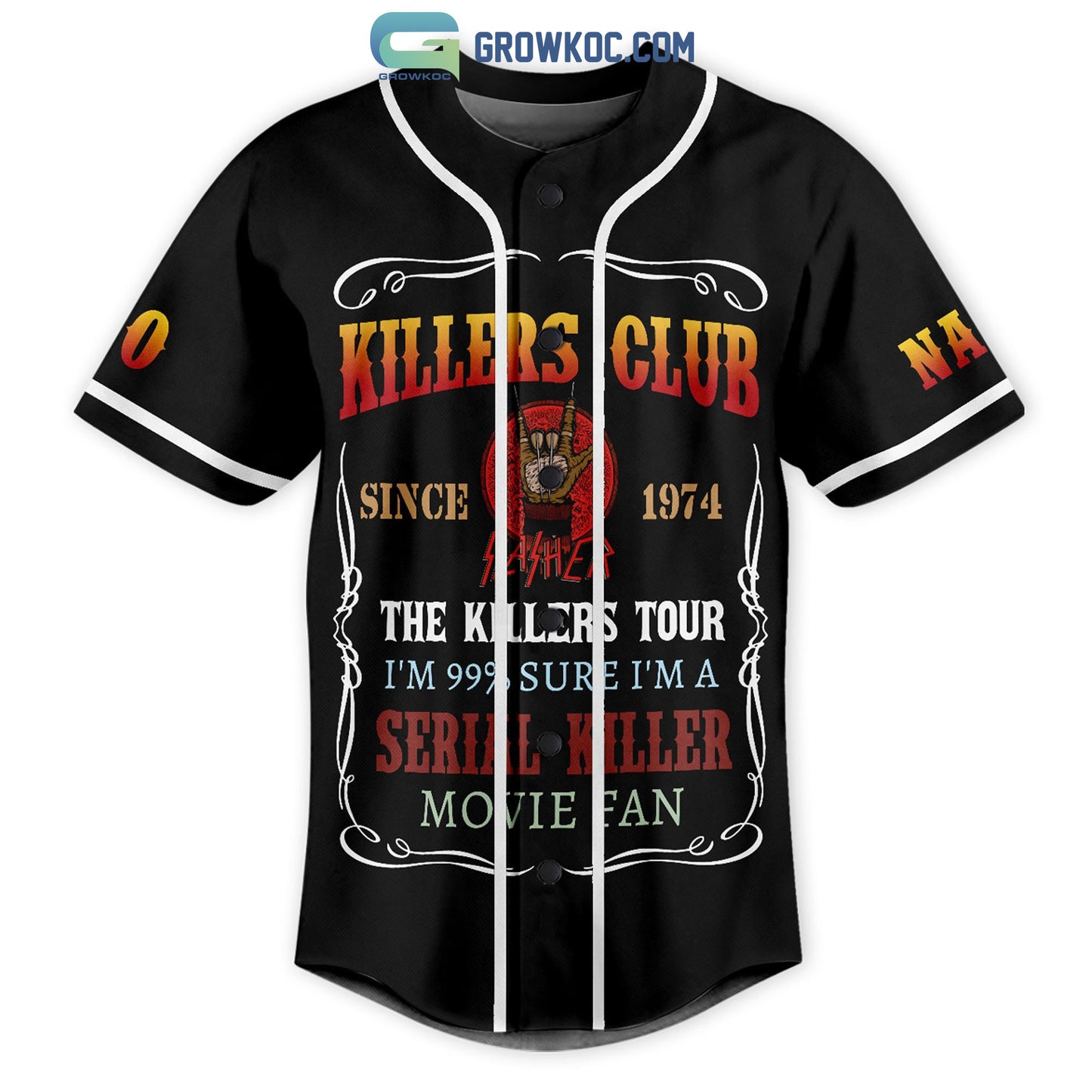 Killers Club The Killers Tour Serial Movie Fan Halloween Horror Personalized Baseball Jersey