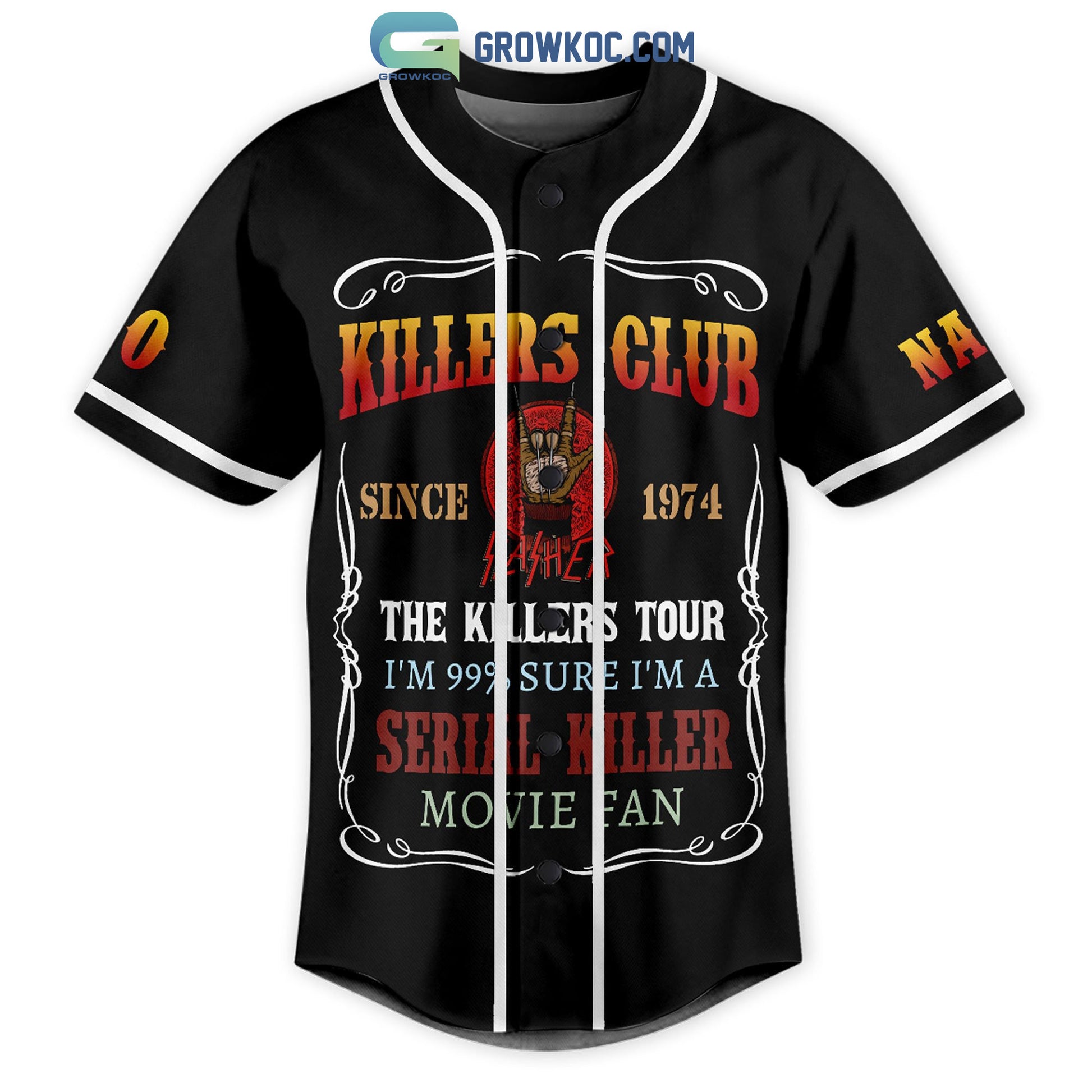 Killers Club The Killers Tour Serial Movie Fan Halloween Horror Personalized Baseball Jersey