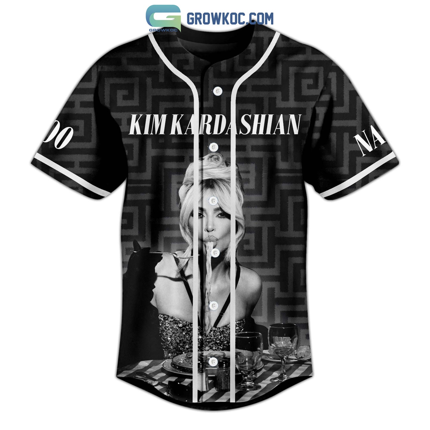 Kim Kardashian Personalized Baseball Jersey