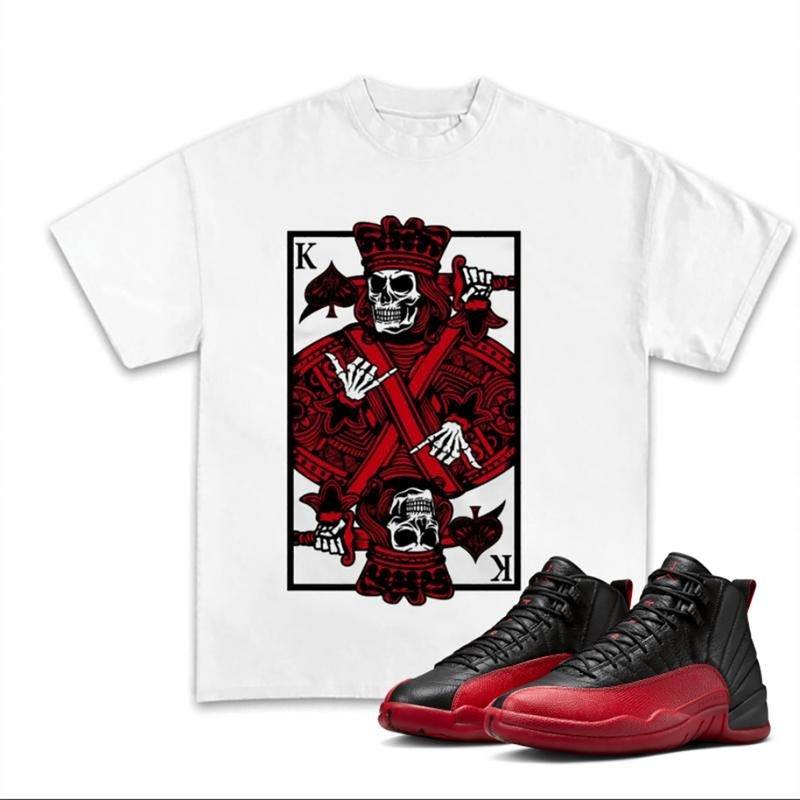 King Deth Match 12 Flu Game Sneakers, Streetwear Unisex Cotton T-shirt, Y2K Graphic Tee, Fitted Crewneck Design Hoodie,...