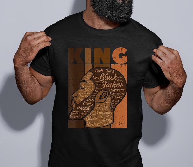 King Father Shirt, Black Father Shirt, Black History, Father Melanin African American Dad Men Shirt, Father's Day Gift...