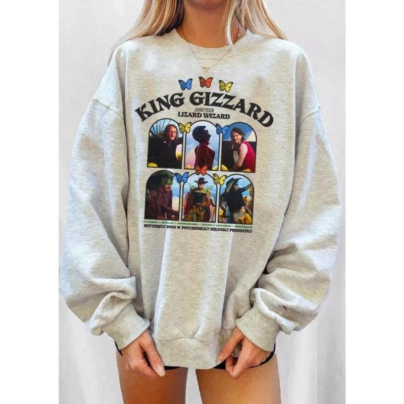 King Gizzard and the Lizard Wizard - Butterfly Unisex Heavy Blend Sweatshirt T-Shirts, Hoodie | WearSparks.com