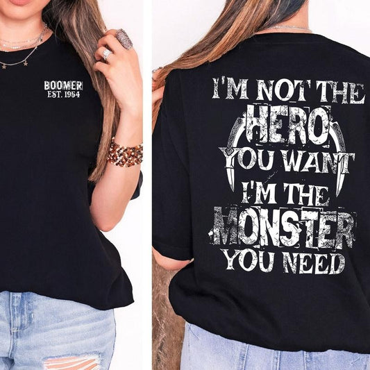KingZlia Shop Boomer Custom Year Badass Generation T-shirt 100% Cotton Unisex Comfort Women's Wear Men's Wear...